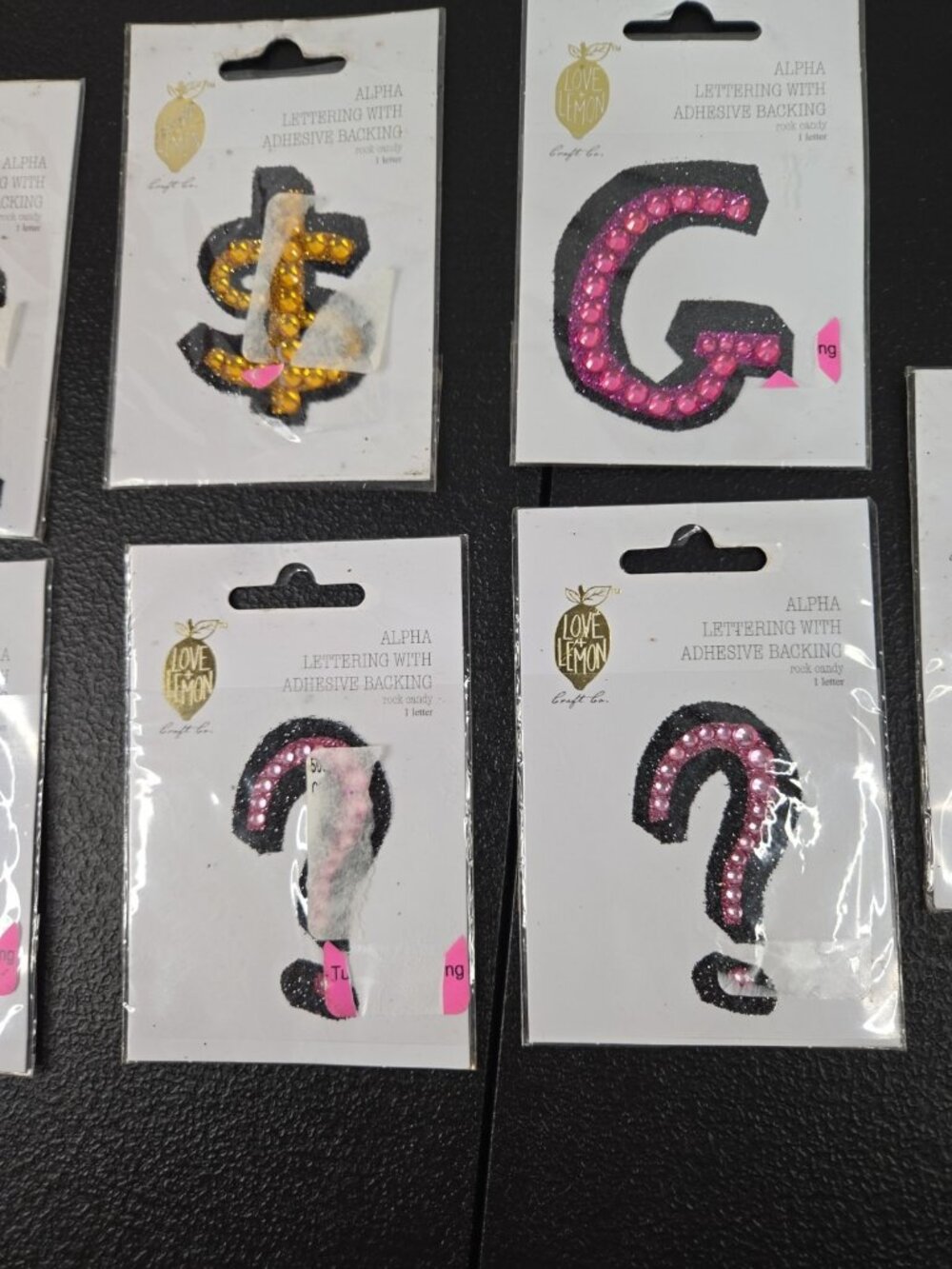 Crafting Alpha Lettering Jeweled With Adhesive Backing - Picture 3 of 4